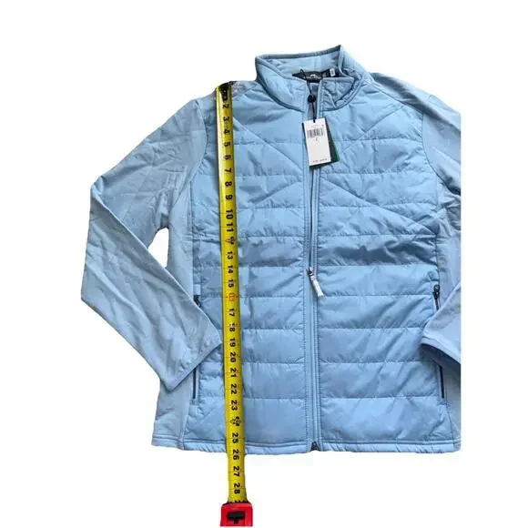 RLX Ralph Lauren Golf Jacket Mens Lg. Blue Wool Blend Quilted Full Zip NWT $248 - Picture 2 of 5